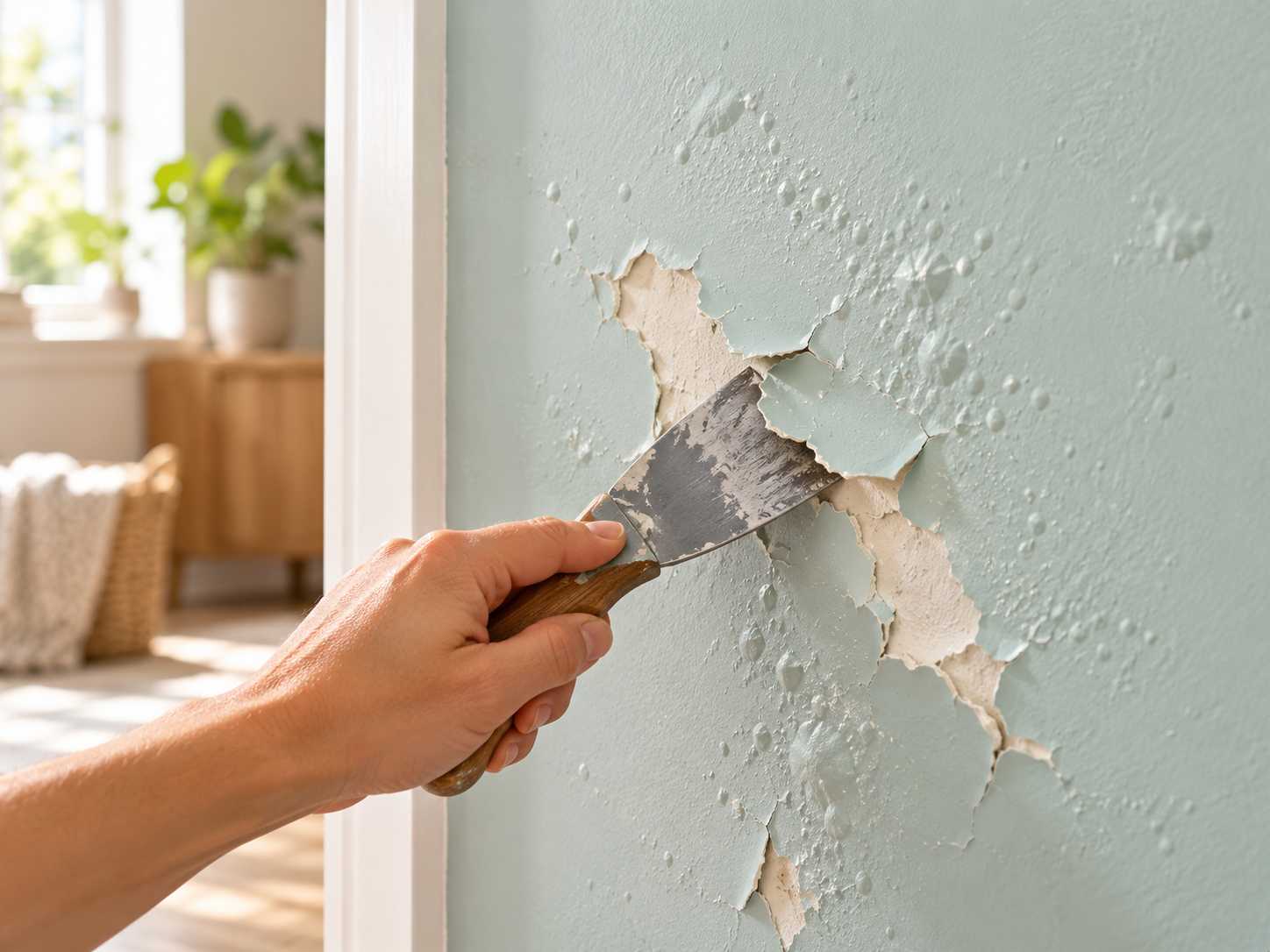 Why does paint bubble and peel from a wall?