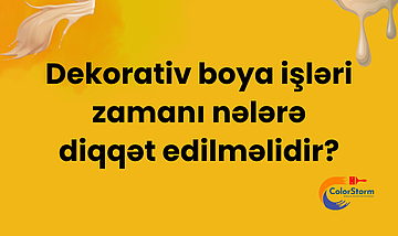 Dekorativ boya işləri zamanı n...